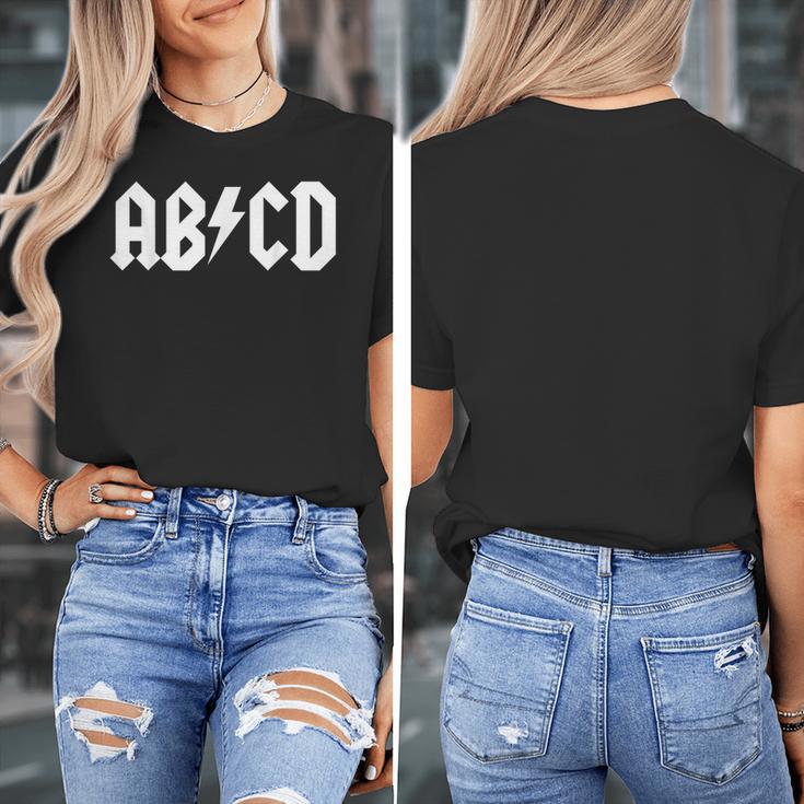 Boys Girls Teachers ABCD Rock Graphic Back To School Women's T-Shirt, funny design