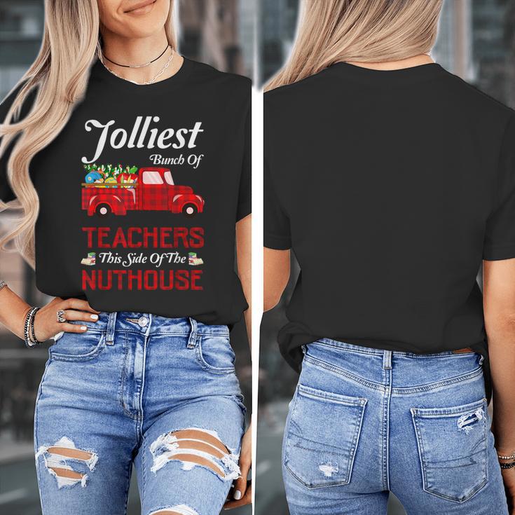 Bunch Of Teachers This Side Of The Nuthouse Xmas Women's T-Shirt, funny design Bunch Of Teachers This Side Of The Nuthouse Xmas Women's T-Shirt, funny design