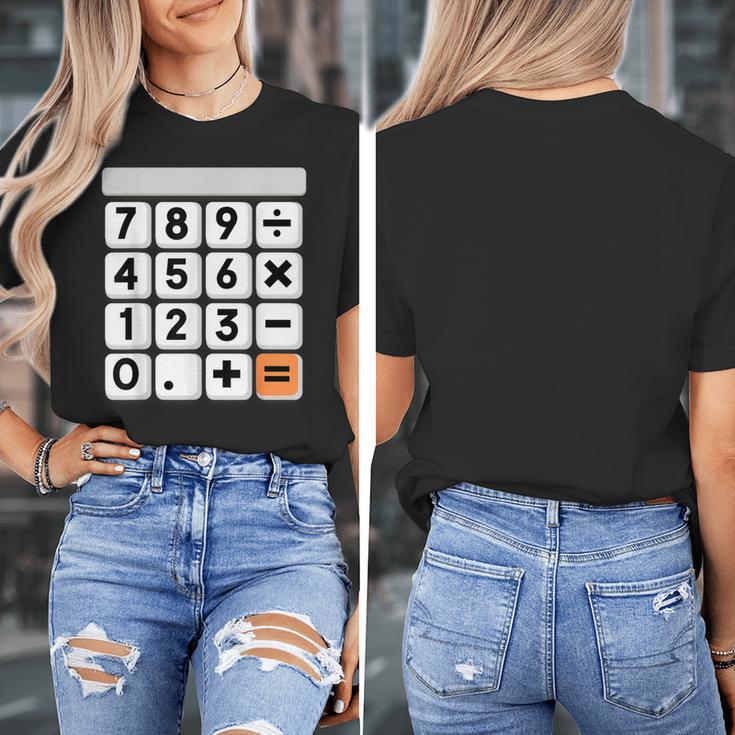 Calculator Easy Halloween Costume For Math Teacher Women's T-Shirt, funny design