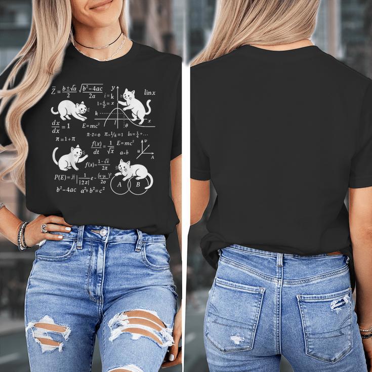 Cats And Math Lover Cat Lover Science Teacher Student Women's T-Shirt, Science Teacher Gifts, funny design