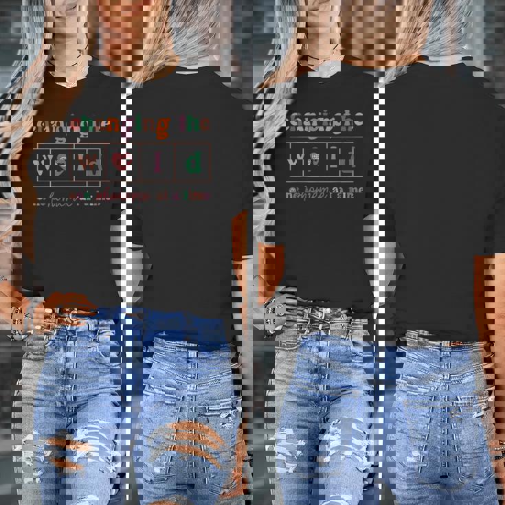 Changing The World One Phoneme At a Time Phonics Teacher Men Women Girls Kids Women&#x27;s T-Shirt, funny design