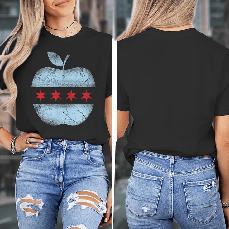 Chicago Flag Teacher School Cute Women's T-Shirt, funny design Chicago Flag Teacher School Cute Women's T-Shirt, funny design