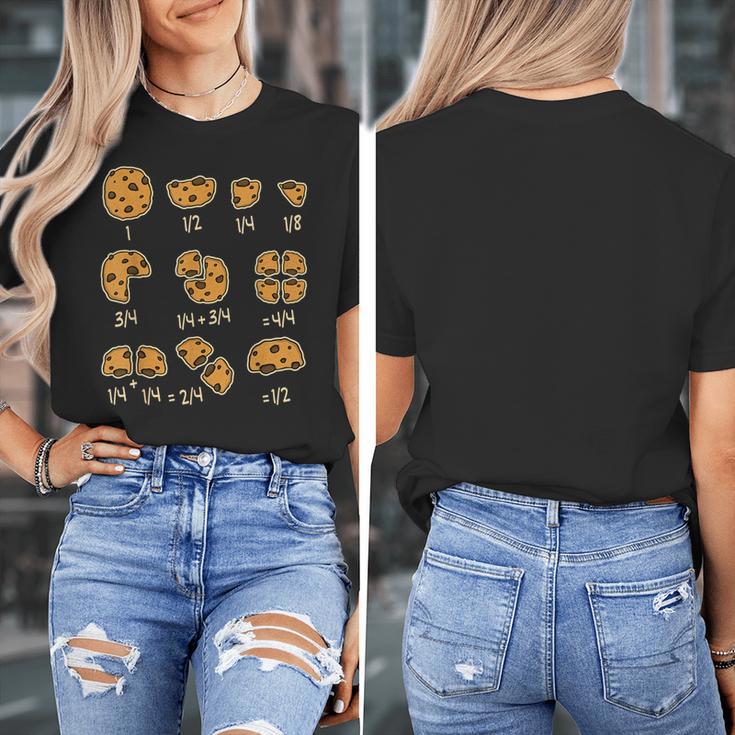 Chocolate Cookie Quick Math Fraction Math Teachers For Men Women Girls Kids Women's T-Shirt, funny design