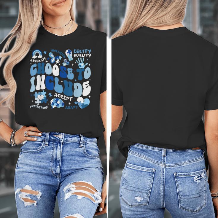 Choose To Include Inclusion Matters Autism Awareness Teacher Women's T-Shirt, funny design