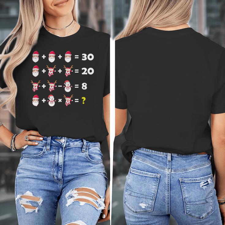 Christmas Math Quiz Teacher Equation Math Teacher Women's T-Shirt, funny design Christmas Math Quiz Teacher Equation Math Teacher Women's T-Shirt, funny design