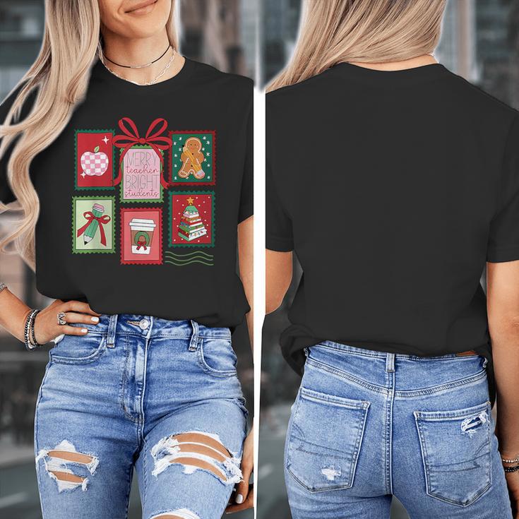 Christmas Teacher Stamps Women's T-Shirt, funny design Christmas Teacher Stamps Women's T-Shirt, funny design