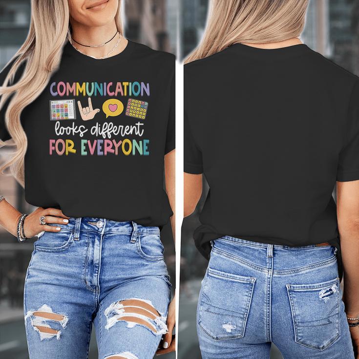 Communication Looks Different Tee Shirt Kids -Adults Teacher Animal Print Small Short Sleeve Classic Fit Crew Neck Polyester 100 Women's T-Shirt, funny design Communication Looks Different Tee Shirt Kids -Adults Teacher Animal Print Small Short Sleeve Classic Fit Crew Neck Polyester 100 Women's T-Shirt, funny design