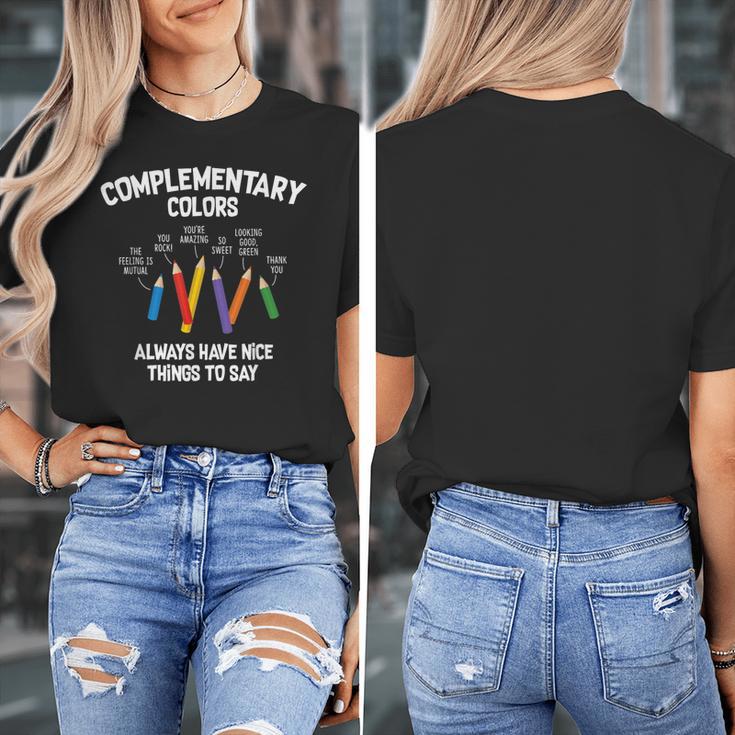 Complementary Colors Art Teacher Pun Shirt Women's T-Shirt, funny design