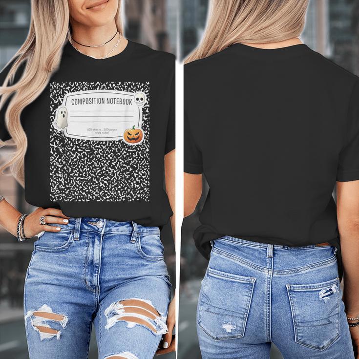 Composition Notebook Costume Adult Halloween For Teacher Women's T-Shirt, funny design
