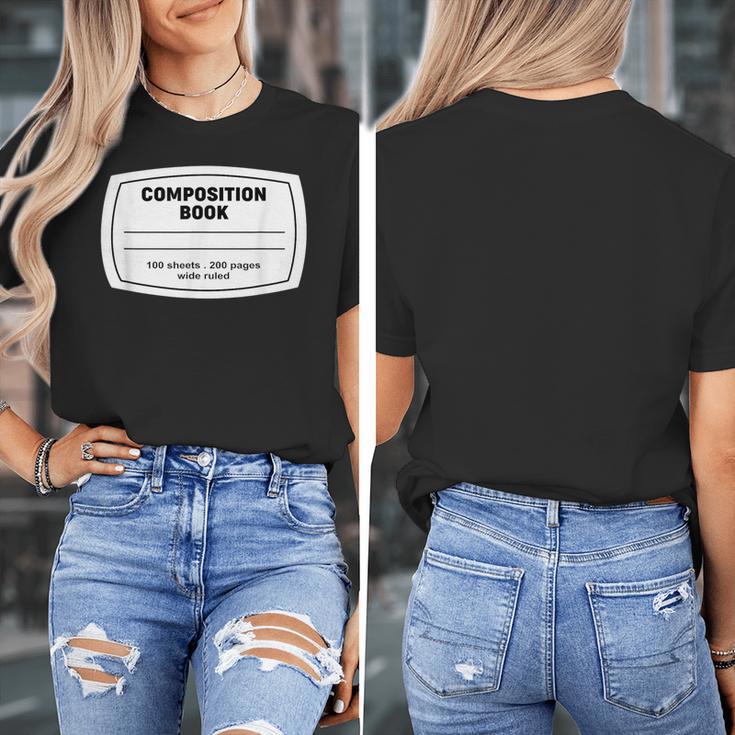 Composition Notebook Halloween Costume Teacher Student Women's T-Shirt, funny design
