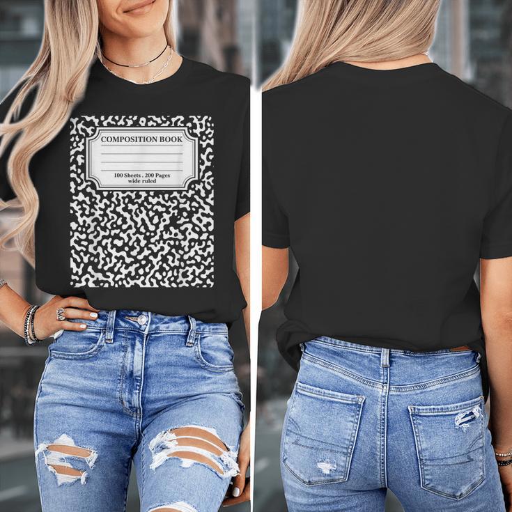 Composition Notebook Matching Group Halloween Teachers Women's T-Shirt, funny design
