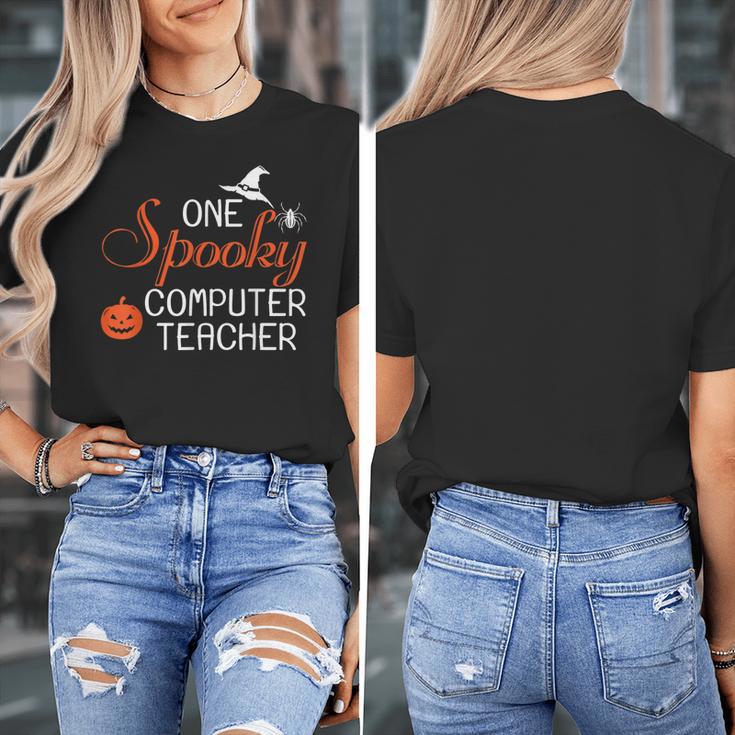 Computer Teacher Halloween Spooky Men Women Kids Women's T-Shirt, funny design Computer Teacher Halloween Spooky Men Women Kids Women's T-Shirt, funny design