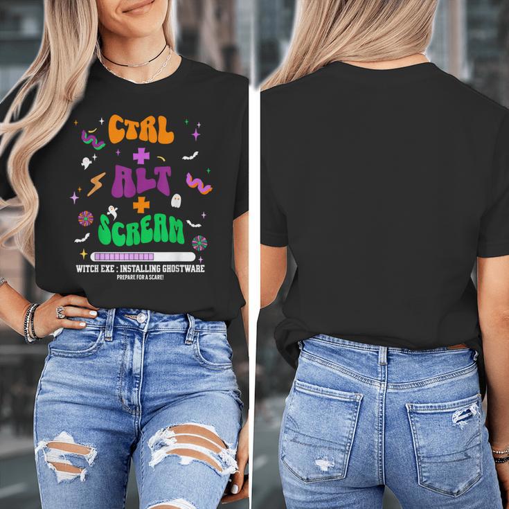 Computer Teacher Spooky Halloween Technology STEM Engineer Women's T-Shirt, funny design Computer Teacher Spooky Halloween Technology STEM Engineer Women's T-Shirt, funny design