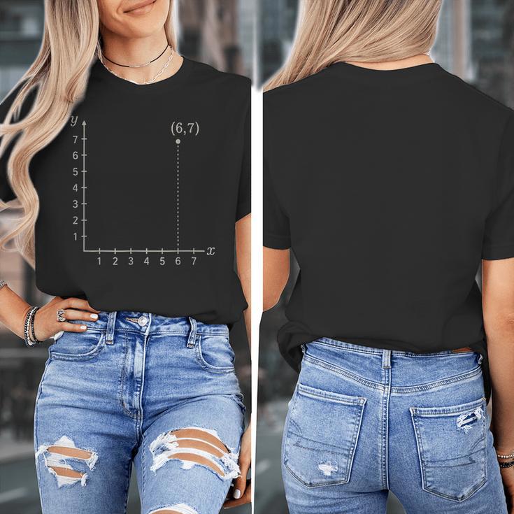 Coordinate 67 Math Teacher 67 Cartesian Grid Point Women's T-Shirt, funny design Coordinate 67 Math Teacher 67 Cartesian Grid Point Women's T-Shirt, funny design