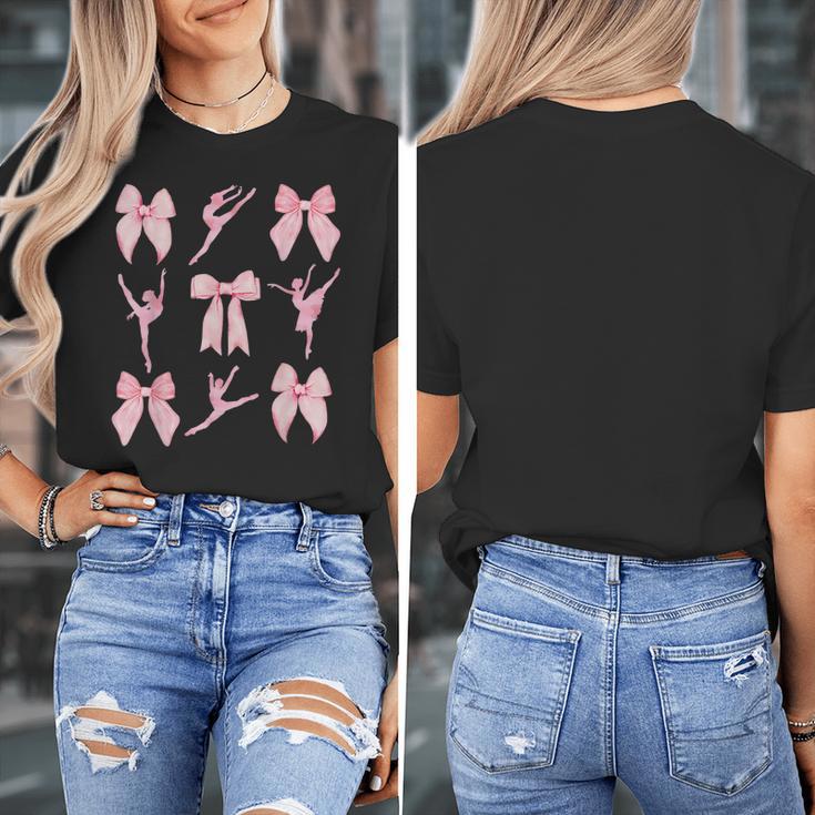 Coquette Bow Ballet Dance Teacher Coquette Women Dancing Women's T-Shirt, funny design Coquette Bow Ballet Dance Teacher Coquette Women Dancing Women's T-Shirt, funny design