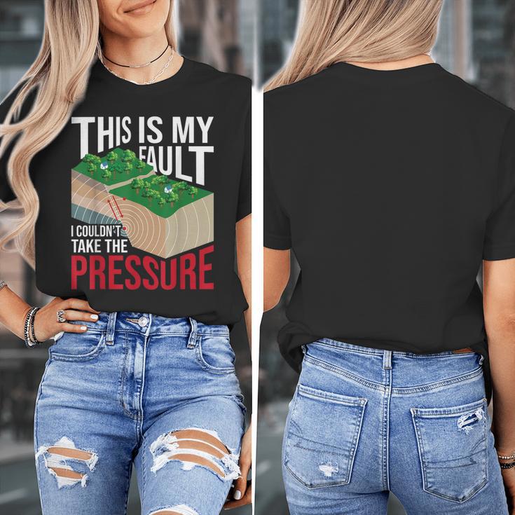 Couldn't Take The Pressure Geology Earth Science Teacher Women's T-Shirt, Science Teacher Gifts, funny design