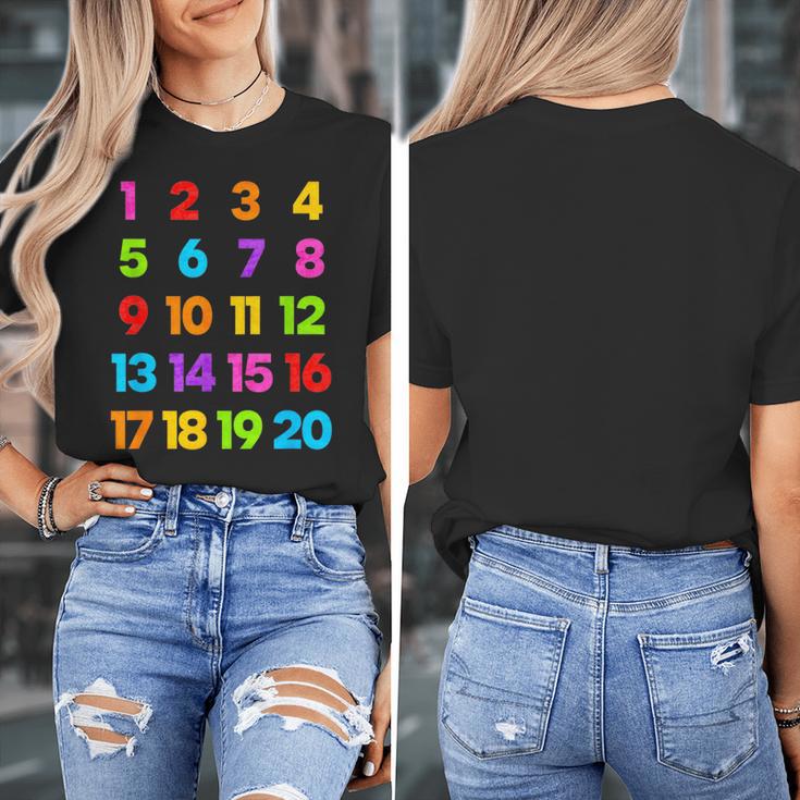 Counting 1-10 Learn To Count Number School Kids Teacher Women's T-Shirt, funny design