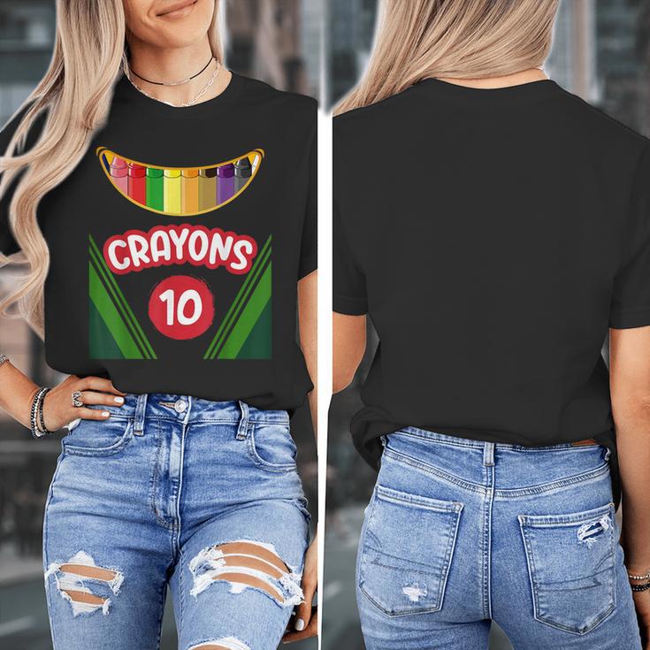 Crayon Box Fun Teacher Student Crayon Squad Halloween 2022 Women's T-Shirt, funny design Crayon Box Fun Teacher Student Crayon Squad Halloween 2022 Women's T-Shirt, funny design