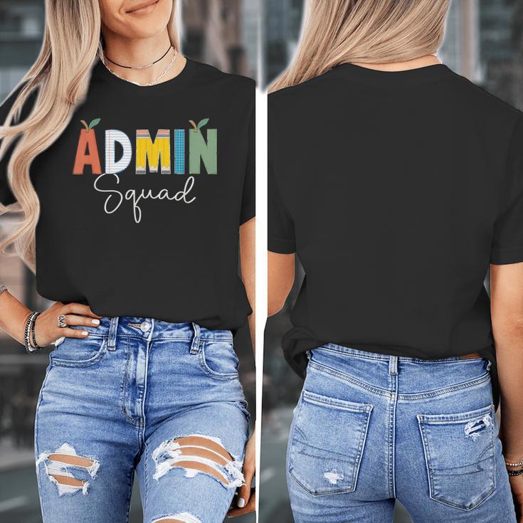Cute Admin Squad Crew Team Back To School Teacher For Men Women Women's T-Shirt, funny design Cute Admin Squad Crew Team Back To School Teacher For Men Women Women's T-Shirt, funny design