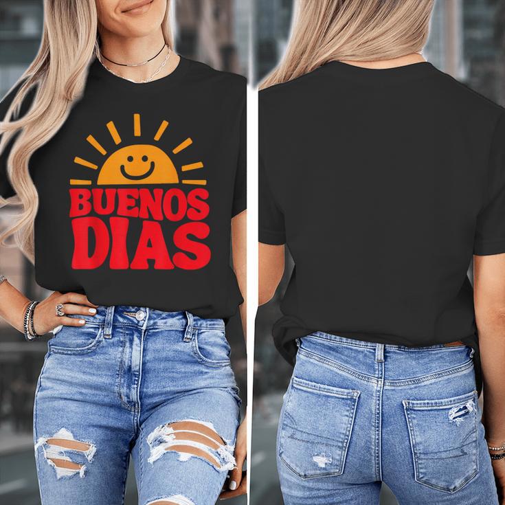 Cute Bilingual Spanish Teacher Buenos Dias Sunshine Women's T-Shirt, funny design Cute Bilingual Spanish Teacher Buenos Dias Sunshine Women's T-Shirt, funny design