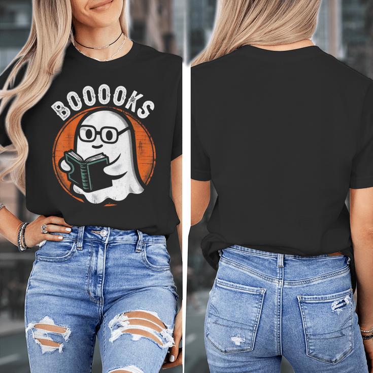 Cute Ghost Book Reading Books Lover Retro Halloween Teacher Women's T-Shirt, funny design Cute Ghost Book Reading Books Lover Retro Halloween Teacher Women's T-Shirt, funny design