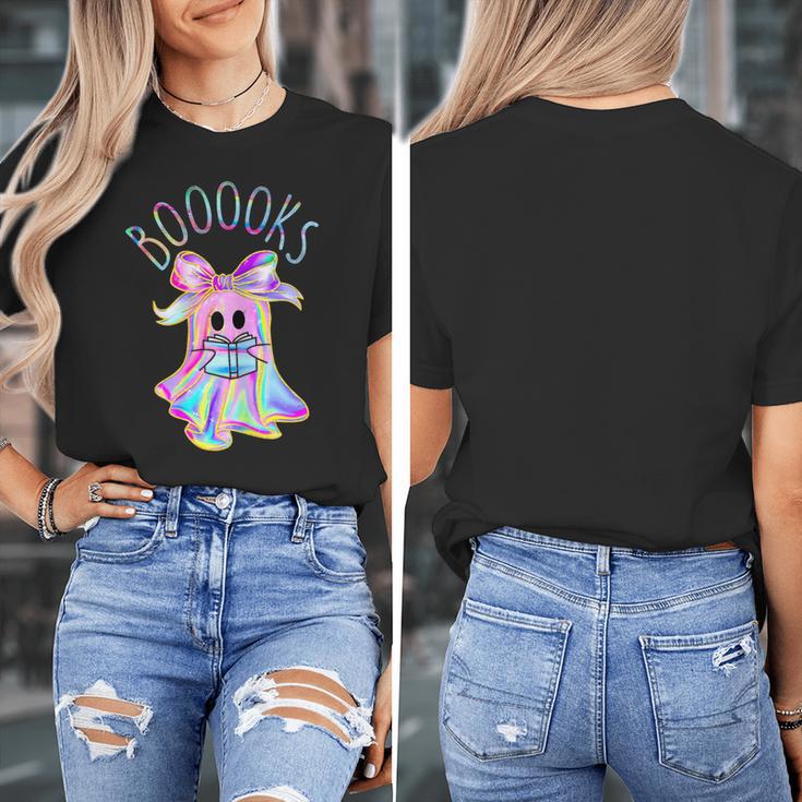 Cute Ghost Book Reading Halloween Teacher Top Girls Women Women's T-Shirt, funny design Cute Ghost Book Reading Halloween Teacher Top Girls Women Women's T-Shirt, funny design