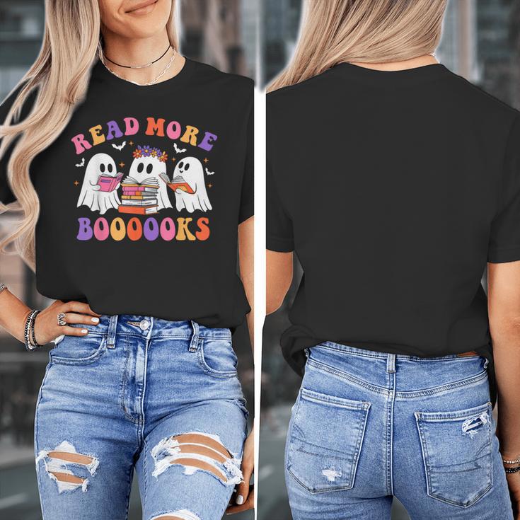 Cute Ghost Read More Books Lover Teacher Halloween Costume Women's T-Shirt, funny design