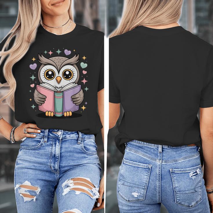 Cute Reading Owl Book Lover Teacher Librarian Bookworm Women's T-Shirt, funny design Cute Reading Owl Book Lover Teacher Librarian Bookworm Women's T-Shirt, funny design