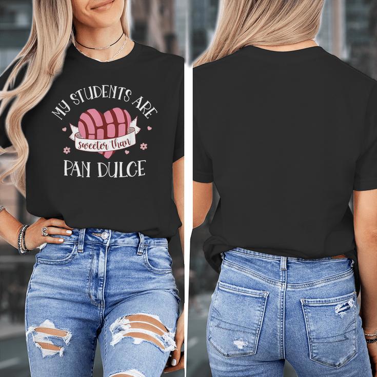 Cute Spanish Teacher Dual Language Bilingual Teacher Men Women Women's T-Shirt, funny design
