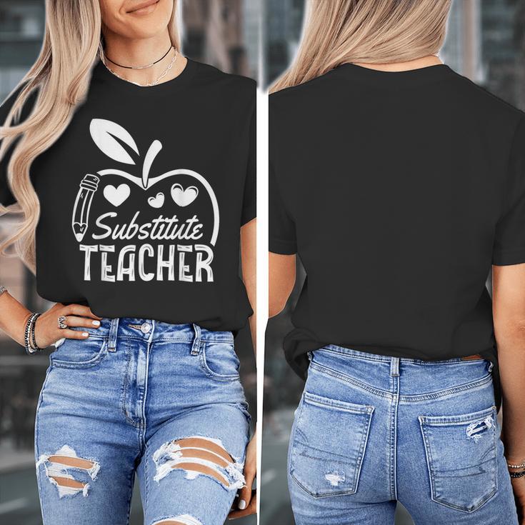 Cute Substitute Teacher Appreciation Men Women Women's T-Shirt, funny design