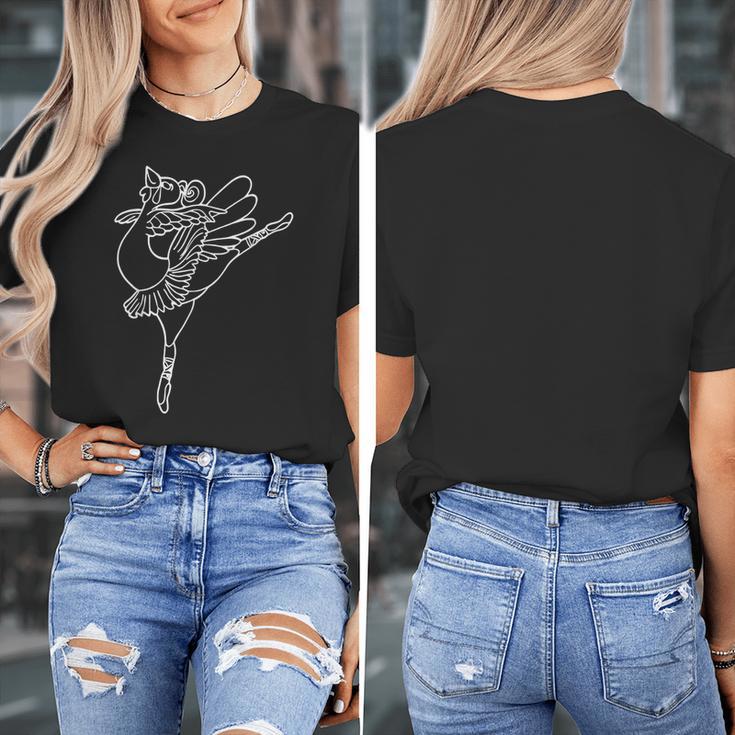 Dancing Turkey Happy Thanksgiving Day Ballet Dance Teacher Women's T-Shirt, funny design Dancing Turkey Happy Thanksgiving Day Ballet Dance Teacher Women's T-Shirt, funny design