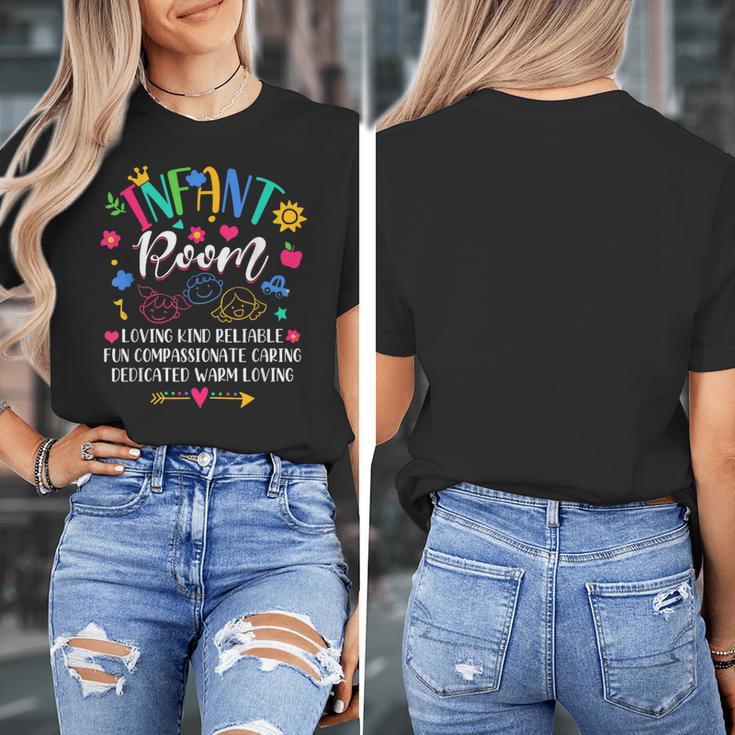 Daycare Provider Loving Kind Reliable Infant Room Teacher Women's T-Shirt, funny design Daycare Provider Loving Kind Reliable Infant Room Teacher Women's T-Shirt, funny design