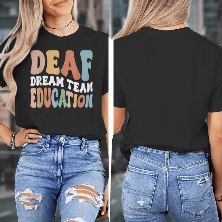 Deaf Dream Team Education Deaf Education Teacher Women's T-Shirt, funny design