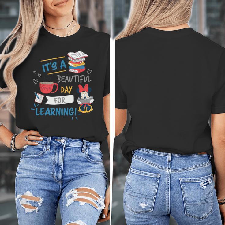 Disney Minnie Mouse Beautiful Day For Learning Teacher's Day Women's T-Shirt, funny design Disney Minnie Mouse Beautiful Day For Learning Teacher's Day Women's T-Shirt, funny design