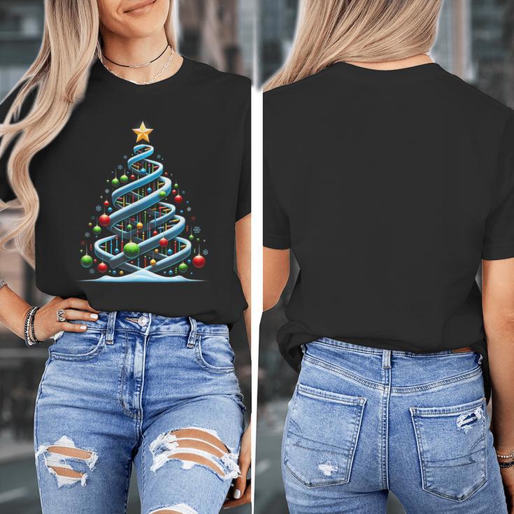 DNA Helix Christmas Tree Scientist Biology Science Teacher Women's T-Shirt, Science Teacher Gifts, funny design DNA Helix Christmas Tree Scientist Biology Science Teacher Women's T-Shirt, Science Teacher Gifts, funny design