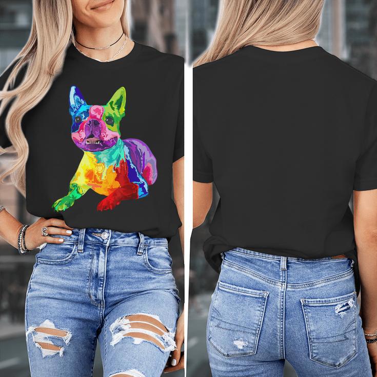 Dog Lover Boston Terrier Dog Colorful Boston Terrier Men Women Kids Women's T-Shirt, funny design