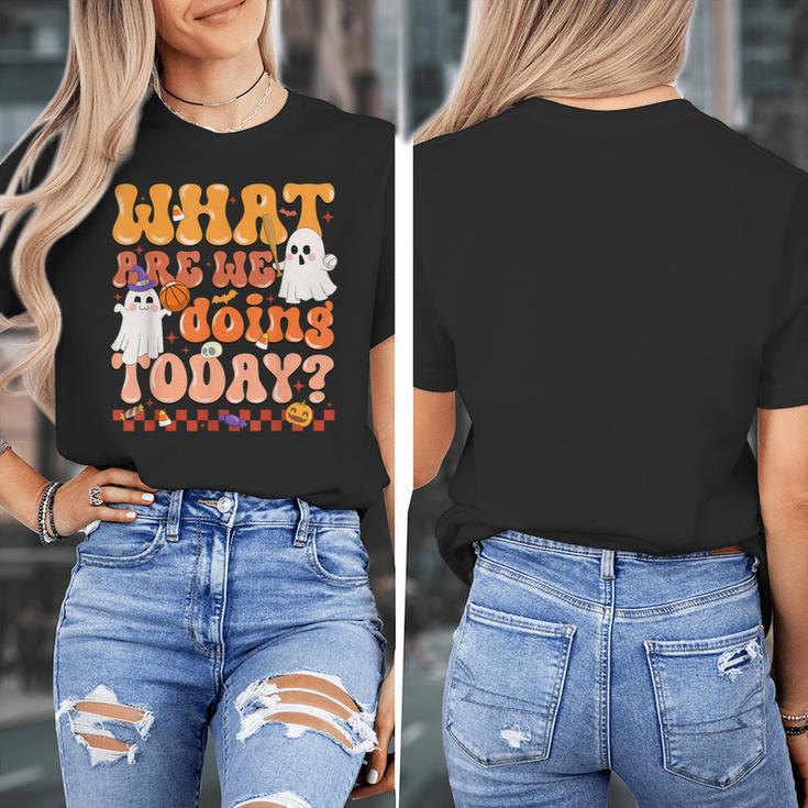 What Are We Doing Today Halloween PE Spooky Teacher Women's T-Shirt, Pe Teacher Gifts, funny design What Are We Doing Today Halloween PE Spooky Teacher Women's T-Shirt, Pe Teacher Gifts, funny design