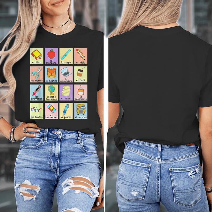 Dual Language Crew Bilingual Spanish Teacher Back To School For Men Women Women's T-Shirt, funny design Dual Language Crew Bilingual Spanish Teacher Back To School For Men Women Women's T-Shirt, funny design