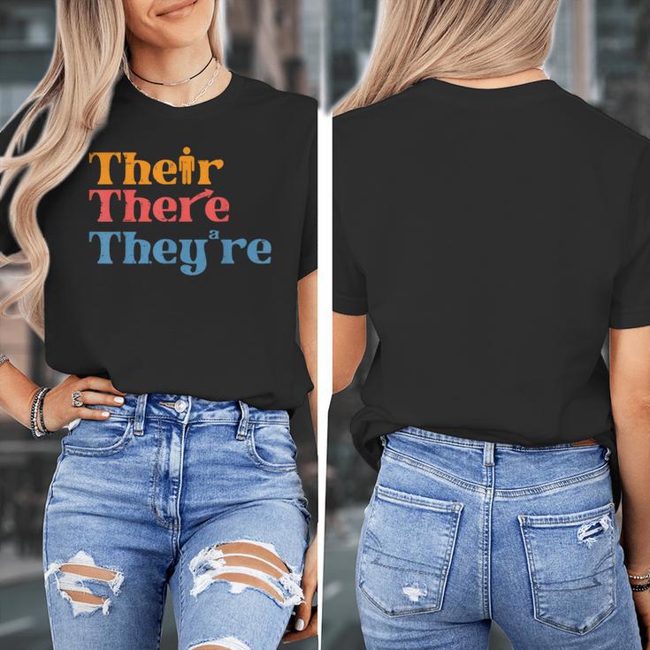 English Teacher Their There Theyre Grammar Men Women Women's T-Shirt, English Teacher Gifts, funny design English Teacher Their There Theyre Grammar Men Women Women's T-Shirt, English Teacher Gifts, funny design