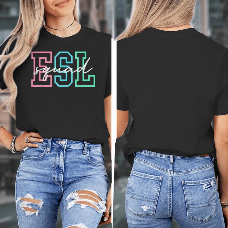 ESL Squad Teacher English As A Second Language Women's T-Shirt, Esl Teacher Gifts, English Teacher Gifts, funny design ESL Squad Teacher English As A Second Language Women's T-Shirt, Esl Teacher Gifts, English Teacher Gifts, funny design