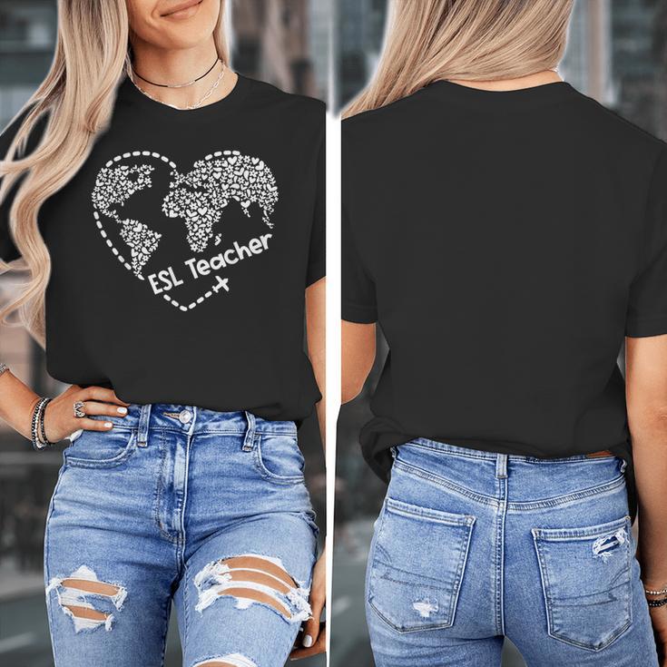 ESL Teacher ESOL Student Cute Heart Shape English Teacher Women's T-Shirt, Esl Teacher Gifts, English Teacher Gifts, funny design ESL Teacher ESOL Student Cute Heart Shape English Teacher Women's T-Shirt, Esl Teacher Gifts, English Teacher Gifts, funny design