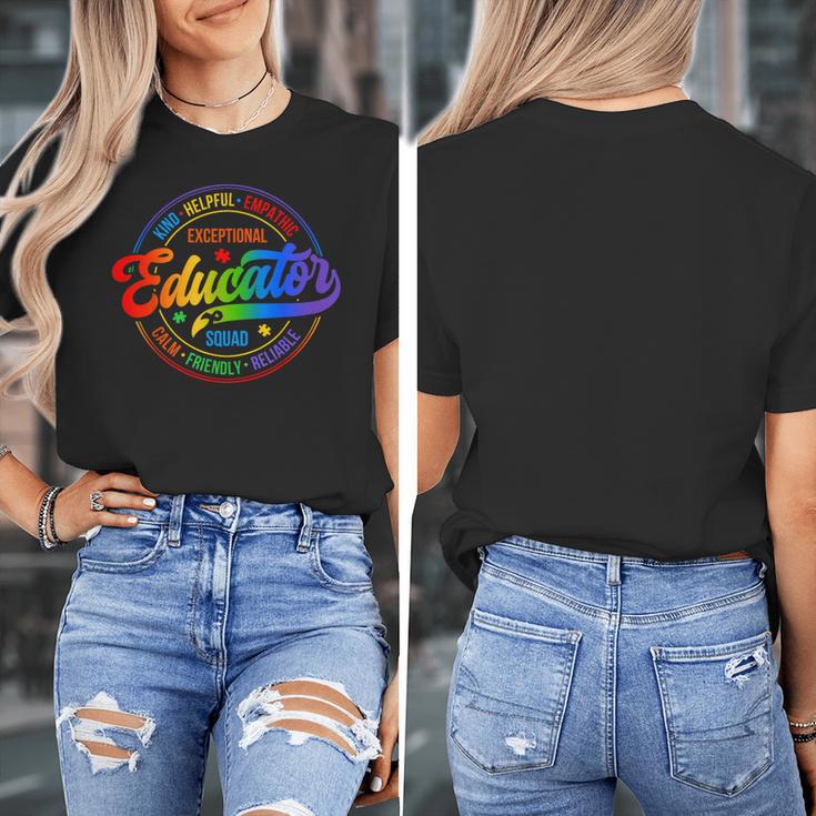 Exceptional Educator Squad Special Education Teacher Autism Women's T-Shirt, funny design Exceptional Educator Squad Special Education Teacher Autism Women's T-Shirt, funny design