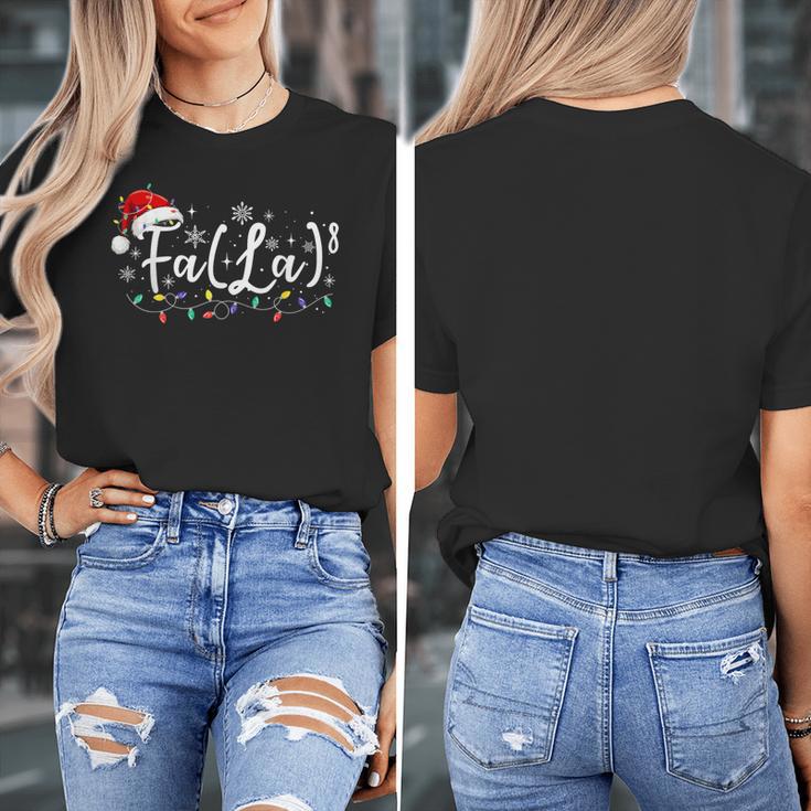 FA LA8 Christmas Santa Fa La Math Teacher Student Women's T-Shirt, funny design