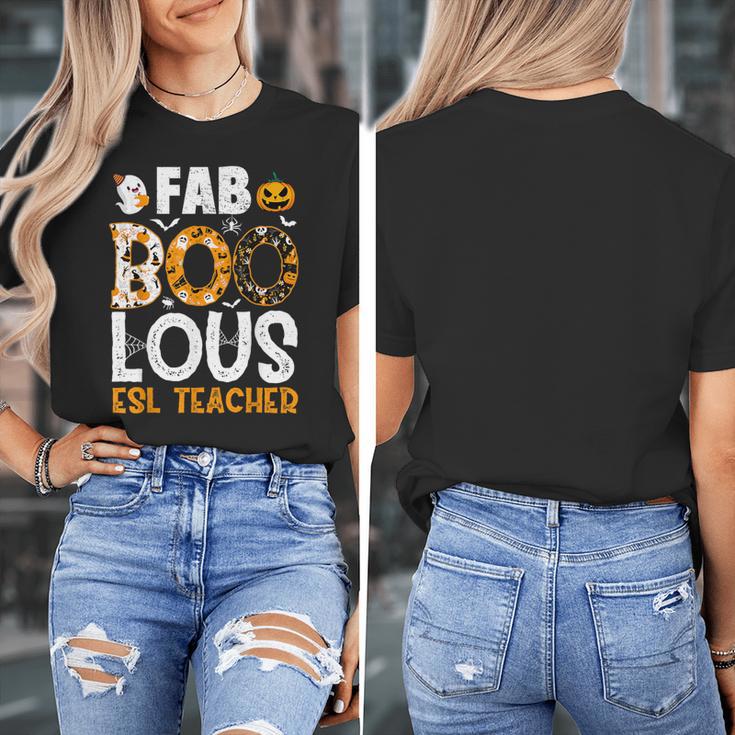 Faboolous ESL ESOL Teacher Spooky Teacher Halloween Costume For Men Women Women's T-Shirt, Esl Teacher Gifts, funny design