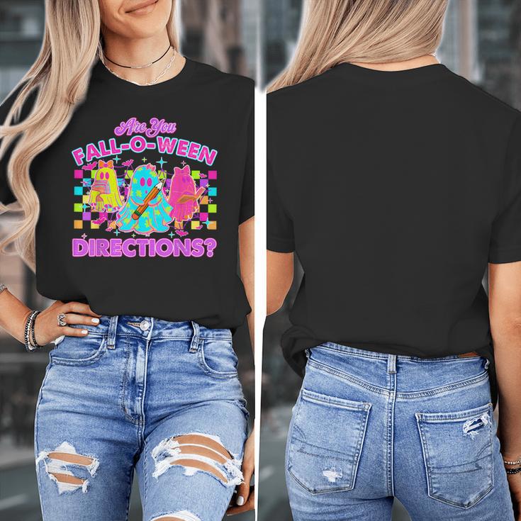 Are You Fall-O-Ween Directions Teacher Ghost Halloween Women's T-Shirt, funny design Are You Fall-O-Ween Directions Teacher Ghost Halloween Women's T-Shirt, funny design