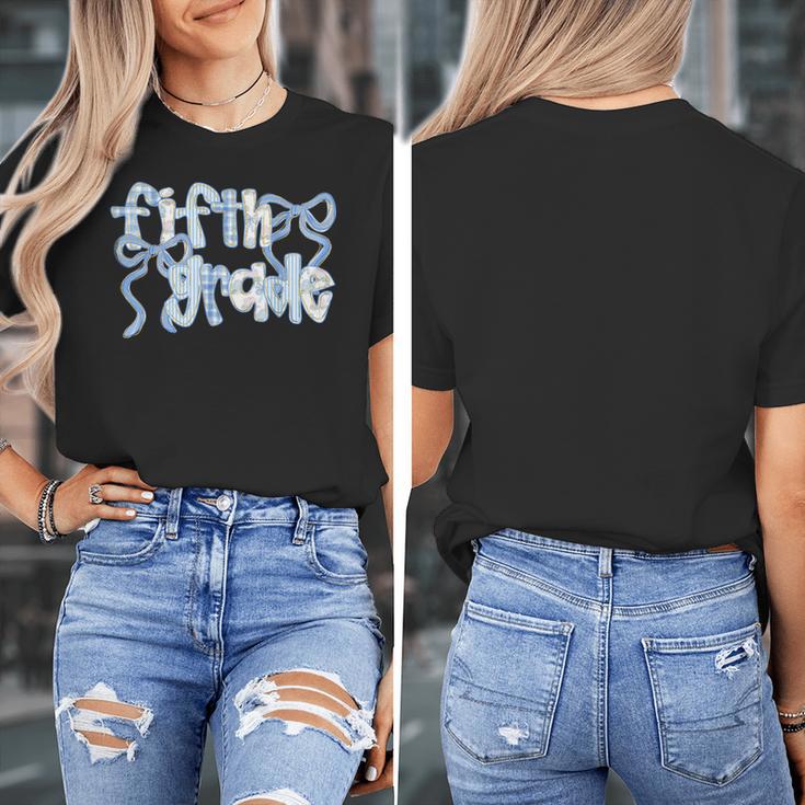 Fifth Grade Team Coquette Bow 5th Grade Teacher Girl Kid Women's T-Shirt, funny design Fifth Grade Team Coquette Bow 5th Grade Teacher Girl Kid Women's T-Shirt, funny design