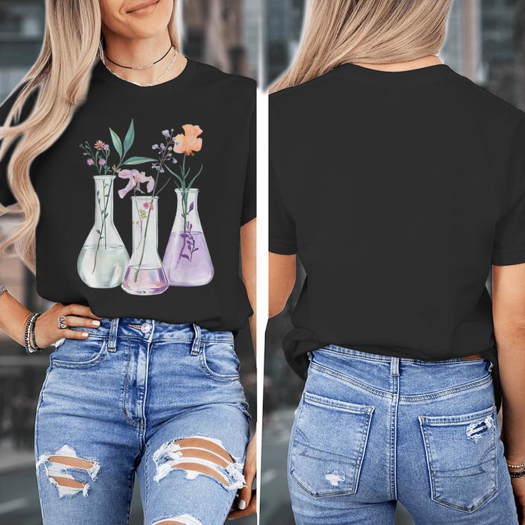 Flowers Test Tube Chemistry Student Science Teacher Women Women's T-Shirt, Science Teacher Gifts, funny design Flowers Test Tube Chemistry Student Science Teacher Women Women's T-Shirt, Science Teacher Gifts, funny design