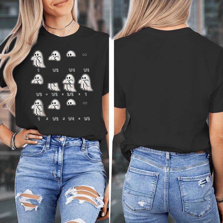 Fractions Math Teacher Ghost Math Halloween Humorous Women's T-Shirt, funny design Fractions Math Teacher Ghost Math Halloween Humorous Women's T-Shirt, funny design