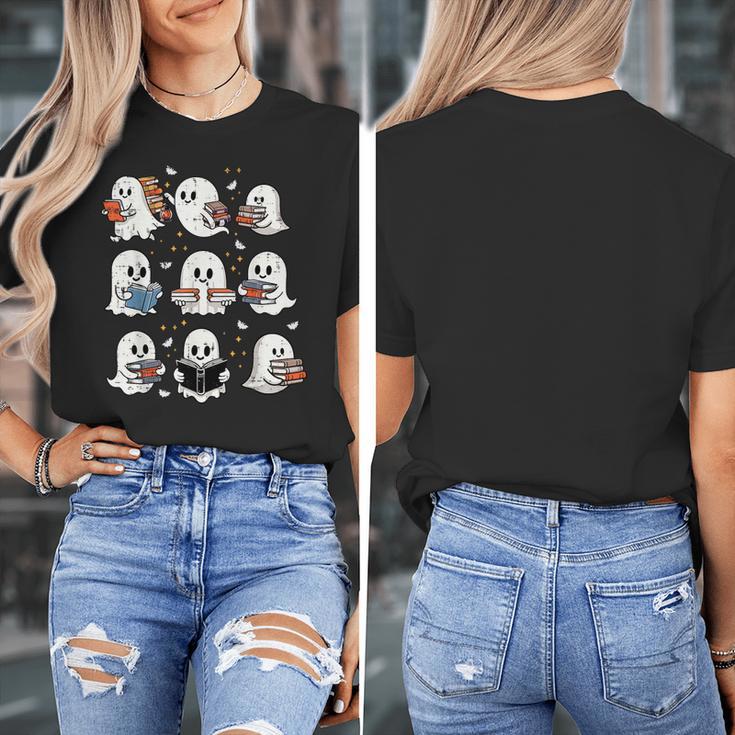 Ghosts With Books Library Halloween Men Women Kids Teacher Women's T-Shirt, funny design Ghosts With Books Library Halloween Men Women Kids Teacher Women's T-Shirt, funny design