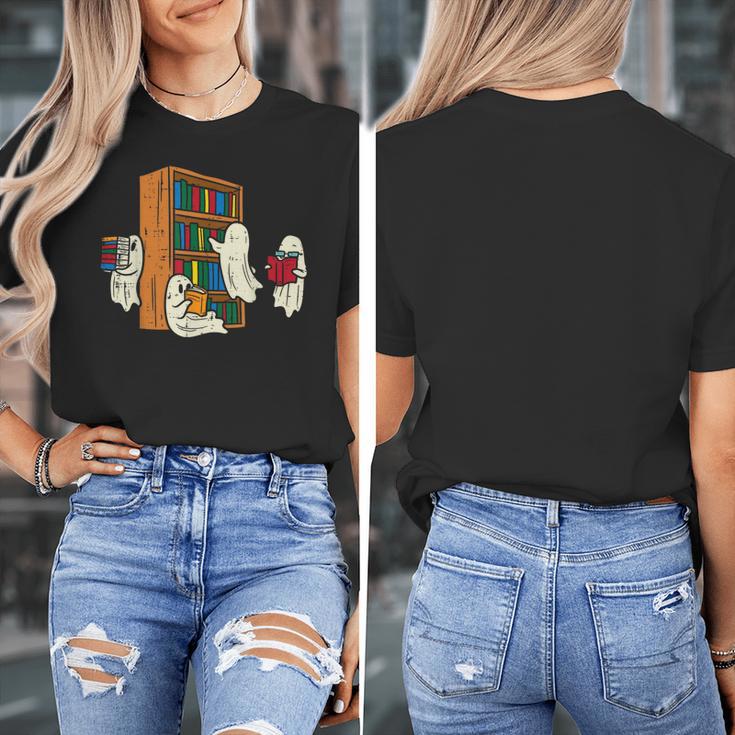 Ghosts Reading Books Teacher Halloween Librarian Boooks Women's T-Shirt, funny design Ghosts Reading Books Teacher Halloween Librarian Boooks Women's T-Shirt, funny design